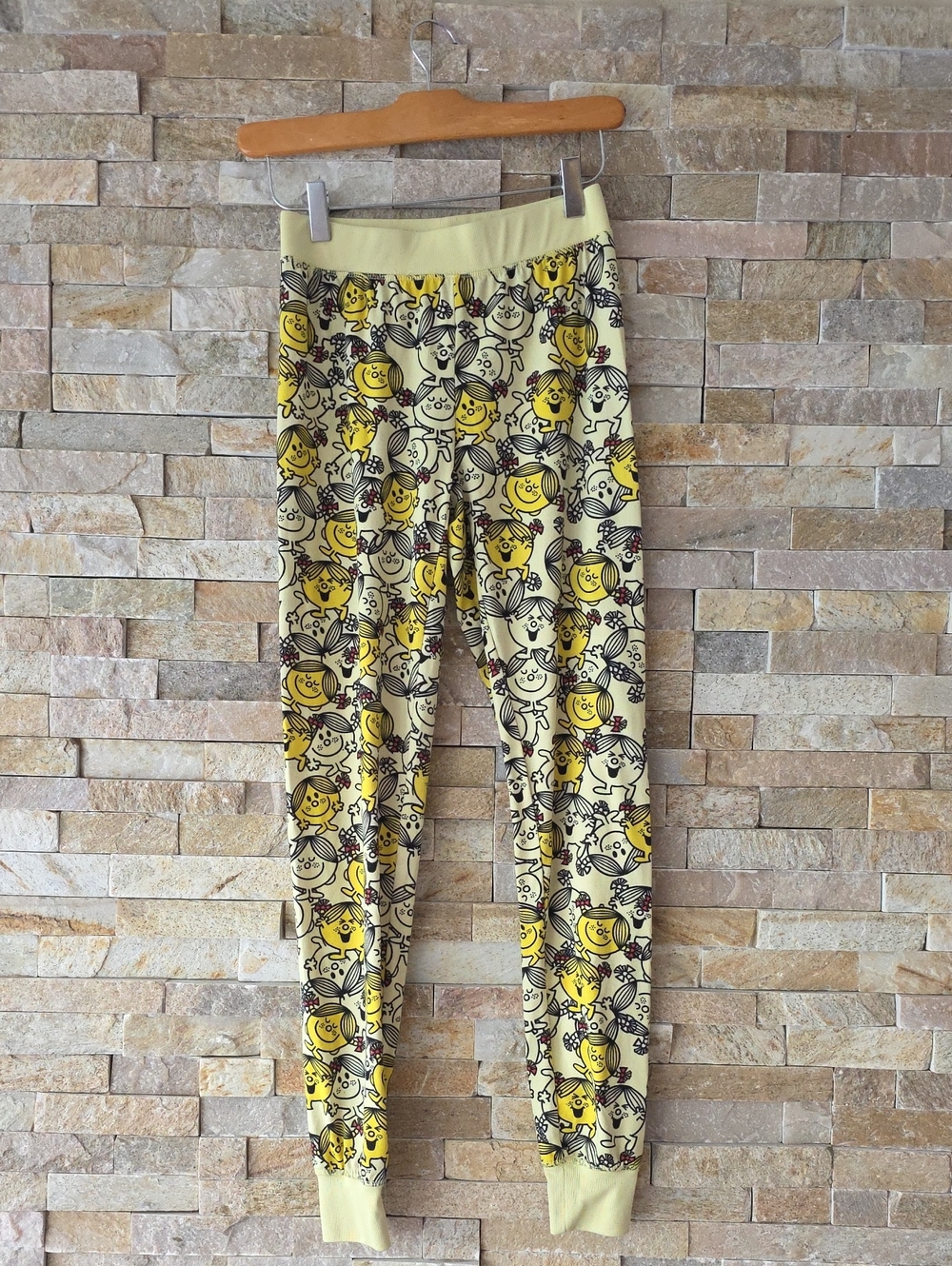 Mr Men Little Miss Yellow Patterned Leggings